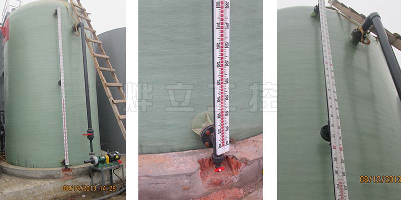 磁翻板液位計現場安裝實物圖