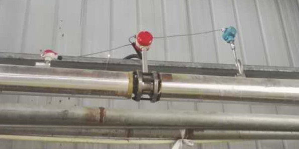 燁立工控渦街流量計用于現場蒸汽測量